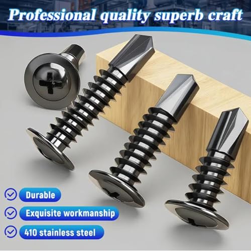 Tornillos autorroscantes de acero inoxidable 25 mm, 50 unidades miniatura 3