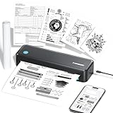 TYPONOS Portable Printers, D820 Wireless Bluetooth Printers Support 2' to 8.5' Width Thermal Paper & 8.5'x11' US Letter Size, Receipt Printers for Home Use Suitable for Phone & PC (Black)