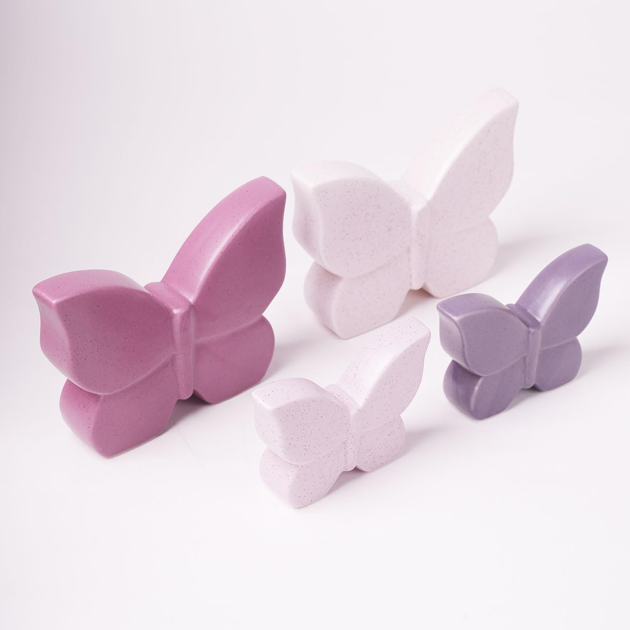 Butterfly Decor Statue Animal Figurine Gifts Modern Arts Ceramic Sculpture Purple 6.7 inch - Image 4