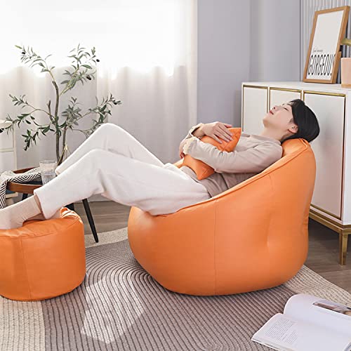 Hwoek Children's Bean Bag Chair Cover Bean Bag Cover Lazy Sofa Cover (No Filler) Stuffed Memory Foam Ultra Soft Lounger Seat Bean Bag Cover,Dark Blue #TOP4