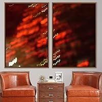 2 Piece Framed Canvas Wall Art Colorful Art Lights Canvas Prints Home Artwork Decoration for Living Room,Bedroom - 16