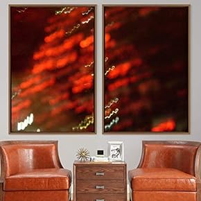 signwin 2 Piece Framed Canvas Wall Art Colorful...