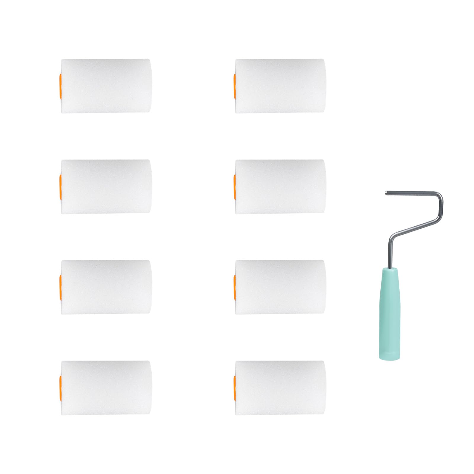 YUGSHNKFC Roller Set with Handle Small Foam Set Fine Finish Paint Simple to Operate for Water Bases Paints Foam Paint