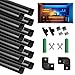 Produktbild SENXINGYAN LED Aluminium Profil, 12 X 1m LED Aluminium Leisten V-Form, LED-Kanäle, LED Profil Schwarz mit Endkappen, Metall Befestigungs Clips und Eckverbindern