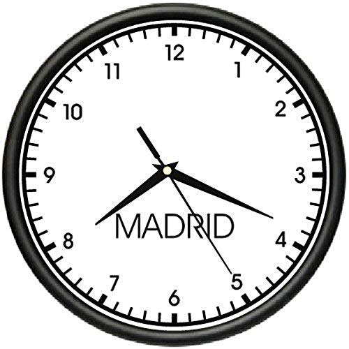 SignMission Madrid TIME Wall Clock World time Zone Clock Office Business
