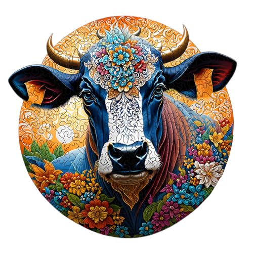 Puzzle de vache 3D anti-stress, activité manuelle en bois pour se détendre