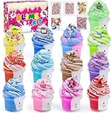 Elover ICE Cream Slime Kit for Girls and Boys Fluffy DIY Slime Toys Gifts Ages 6-10 to Make Ice Cream Slimes (13 Color)