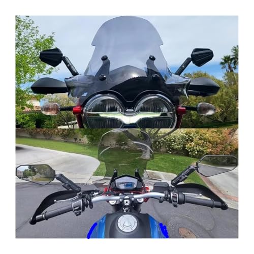 Espejo retrovisor manillar plegable con ángulo ajustable para evitar puntos ciegos en moto 4