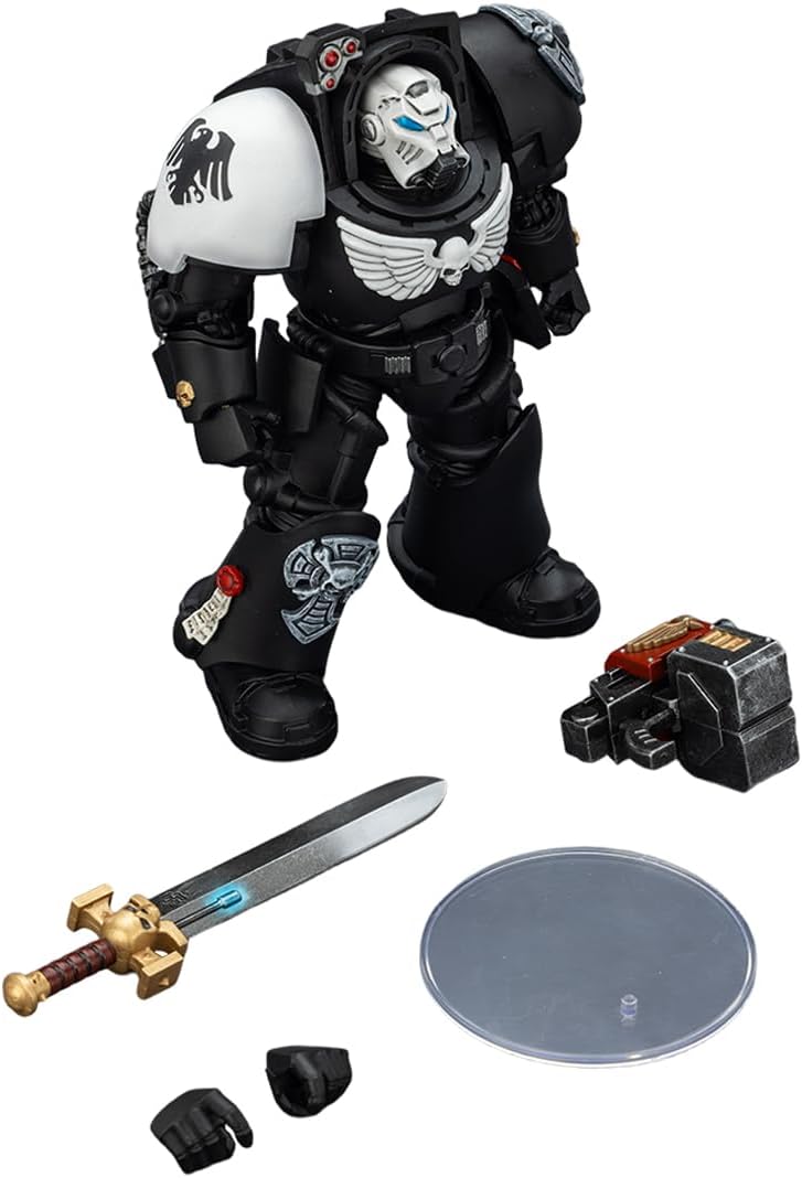 JOYTOY Warhammer 40k 1:18 Raven Guard Terminator 1 with Power Sword and Storm Bolter Model Birthday Gifts JT03608