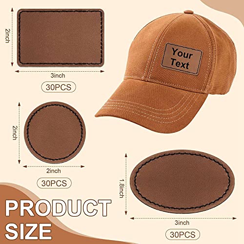 Écussons vierges en similicuir thermocollants lot de 90 pièces grand format pour customisation - 8