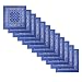 Alotpower Cotton Headbands Handkerchiefs Bandanas 12 pack,Blue