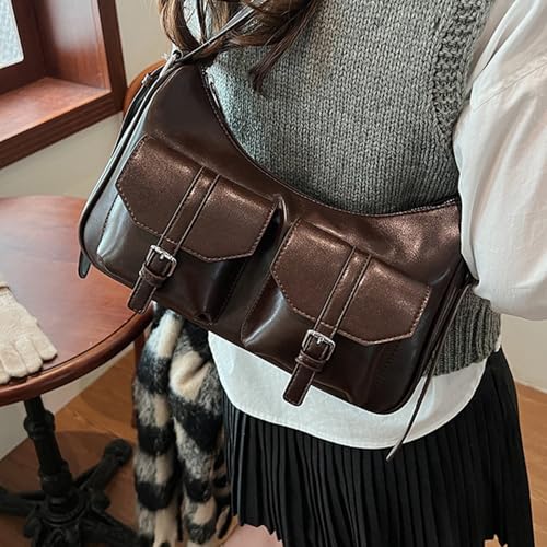 Sac de style coréen en cuir PU souple avec compartiments rétro intégrés - 3