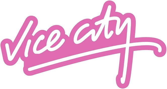 Vice City Sticker Araba Laptop Oto Motor  kartmas  12x6,5 cm, qa4209548000