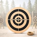 Holzzielscheibe für Wurfmesser & Wurfäxte – Ø 40 cm, 3 cm stark | 1,6 kg Trainingsscheibe aus Naturholz | Für Garten, Outdoor-Training & Wurfmesser-Sport | Kompakt & Transportfreundlich