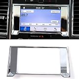 HIGH FLYING Interior Dashboard Navigation GPS Cover Decorative Trim ABS Chrome 1 Piece for Ford F-15