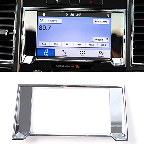 High Flying Interior Dashboard Navigation Gps Cover Decorative Trim Abs Chrome 1 Piece For Ford F-150 F150 2015-2020 #TOP16