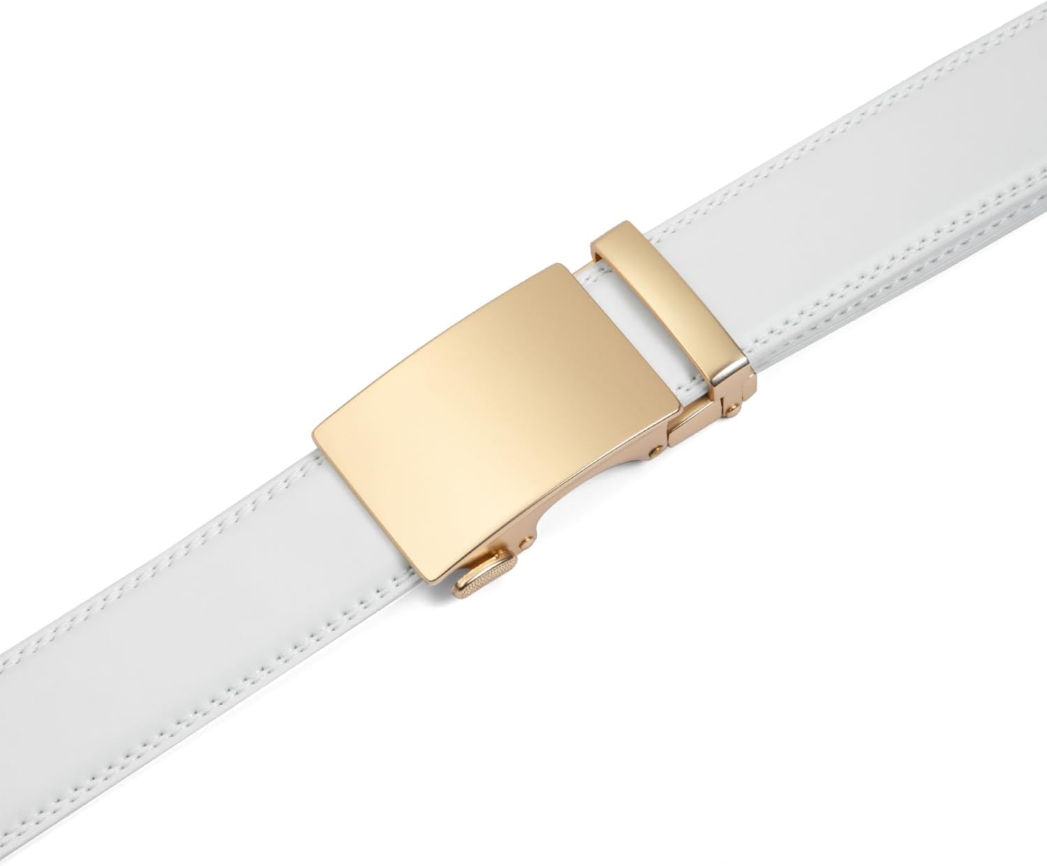 Founders & C Men's Ratchet Belt 1 3/8",Leather Dress Belt Adjustable with Click Sliding Buckle Trim to Exact Fit - Image 4