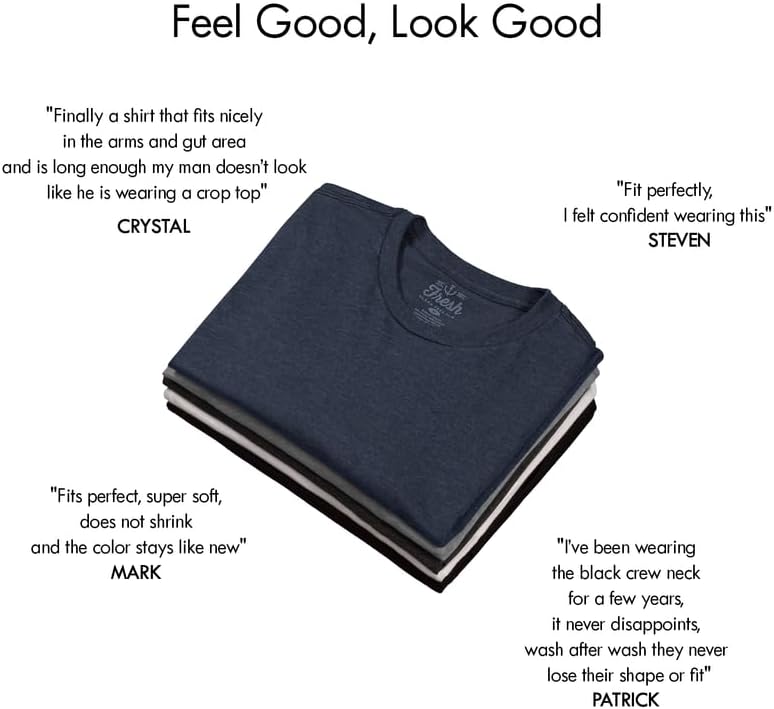 Fresh Clean Threads Men's Crew Neck T-Shirts – Short Sleeve, Fitted Style, Soft Cotton-Poly Blend, Tag-Free Comfort - Image 6