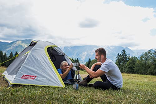 Coleman Darwin 2 Personas, 100% Resistente al Agua, Cosida en el Suelo, una Tienda de campaña compacta y Ligera Que se Puede Montar rápidamente, Unisex, Gris, Talla única