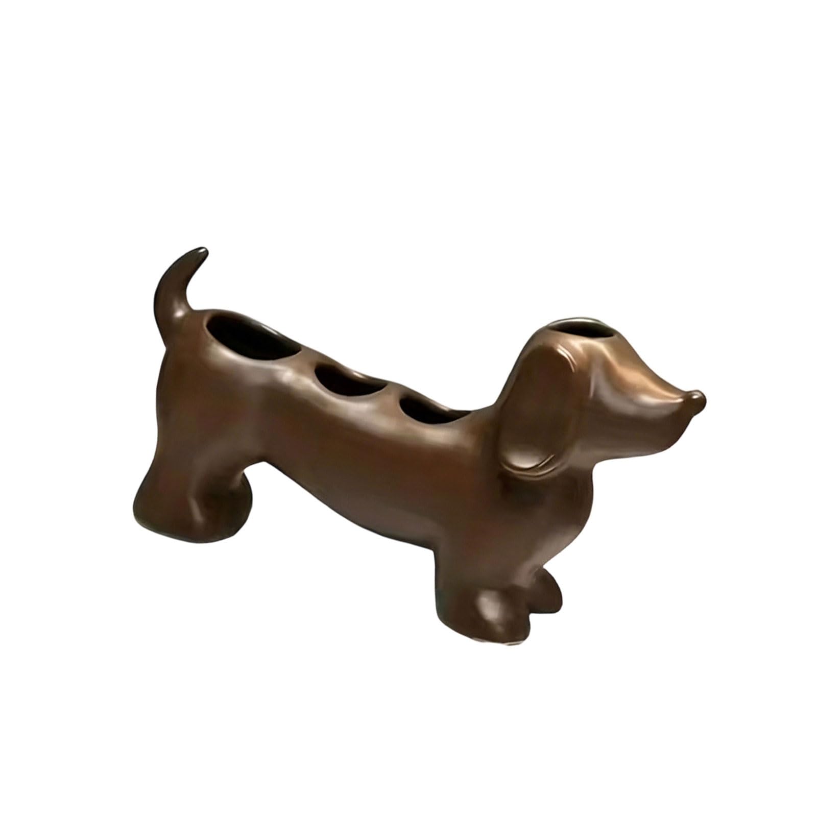 3D Print Toothbrush Toothpaste Holder Fun Dachshund Shape Space Saving Countertop Organizer Rack for Bathroom Sink Essential Lovely Dog Toothbrush Organizer Rack