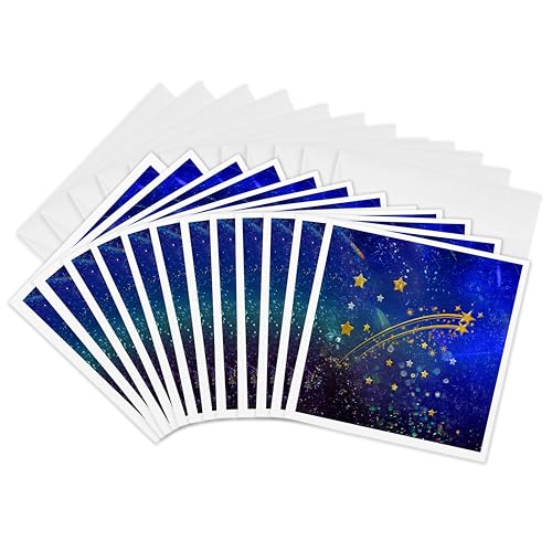 Cartes de vœux étoiles filantes pour anniversaires et fêtes de fin d'année