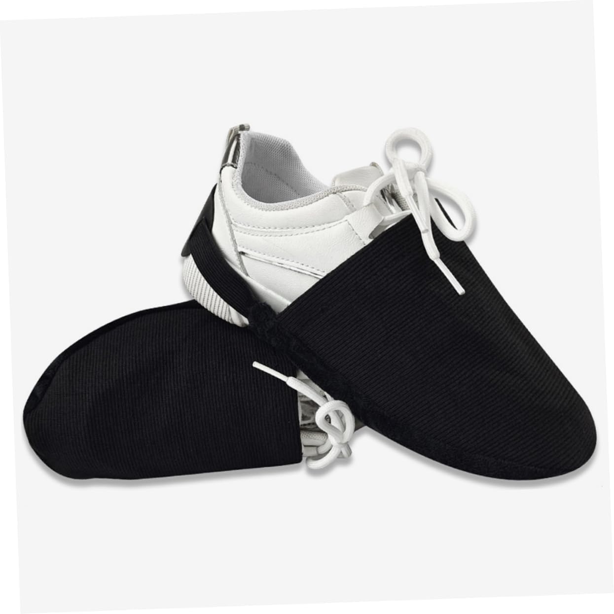 KOMBIUDA Adjustable Elastic Band Bowling Shoe Covers Protective Sliders for Women Men Comfort Fit Accessory Black