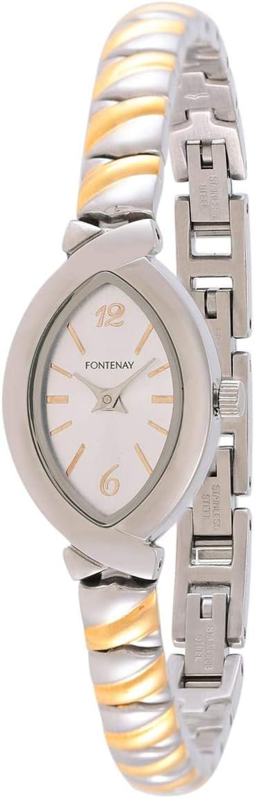 Watch with Zirconia - Stainless Steel - Clasp - Unisize - Woman - Girl - Gift - Modern - Fashion - White