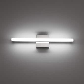 Combuh Bathroom Light Fixture Over Mirror, Modern Chrome Wall Lamp, 16 Inch