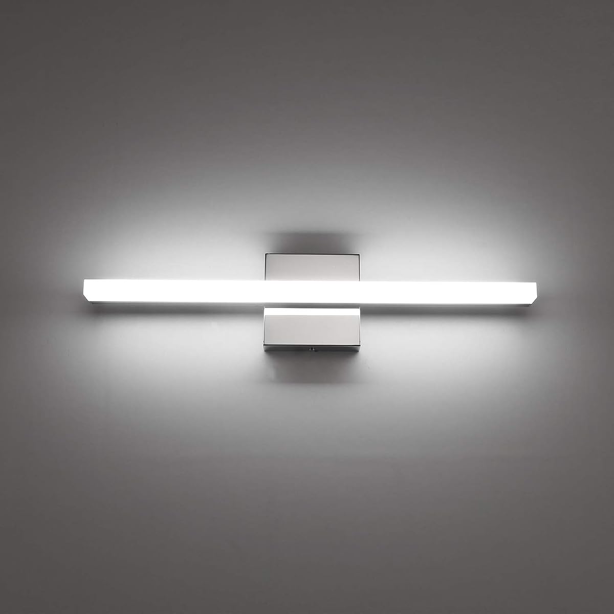 Combuh Bathroom Light Fixture - 16 Inch Chrome Vanity Light Bar, Acrylic, Cool