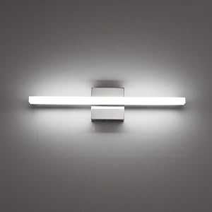 Combuh Modern Bathroom Light Fixtures Over Mirror 16 Inch IP44 9W Chrome Vanity Light Bar for Bathroom Wall