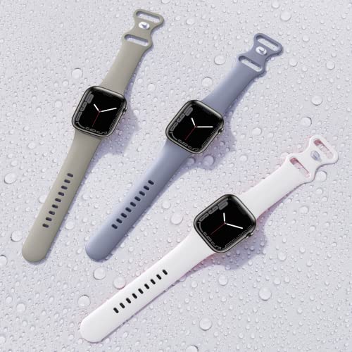 Image of (6 Packs) Sport Bands Compatible with Apple Watch Band 38mm 40mm 41mm 42mm 44mm 45mm 46mm 49mm Silicone iWatch Band Ultra 3 2 1 SE Series 11 10 9 8 7 6 5 4 3 2 1 Women Men