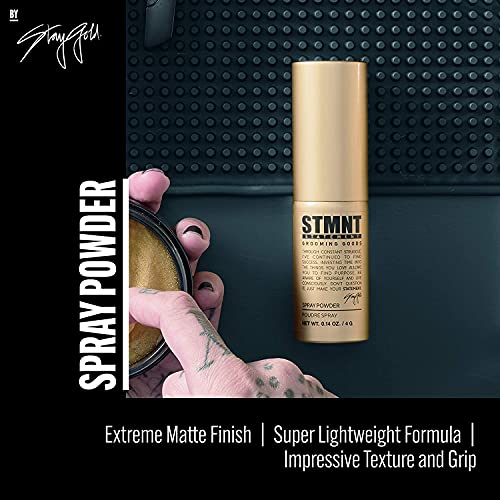 Stmnt Grooming Goods Spray Powder, 0.14 Oz | Extra Matte Finish | Added Texture And Grip | Super Lightweight Formula | Fuller Feeling Hair #TOP2