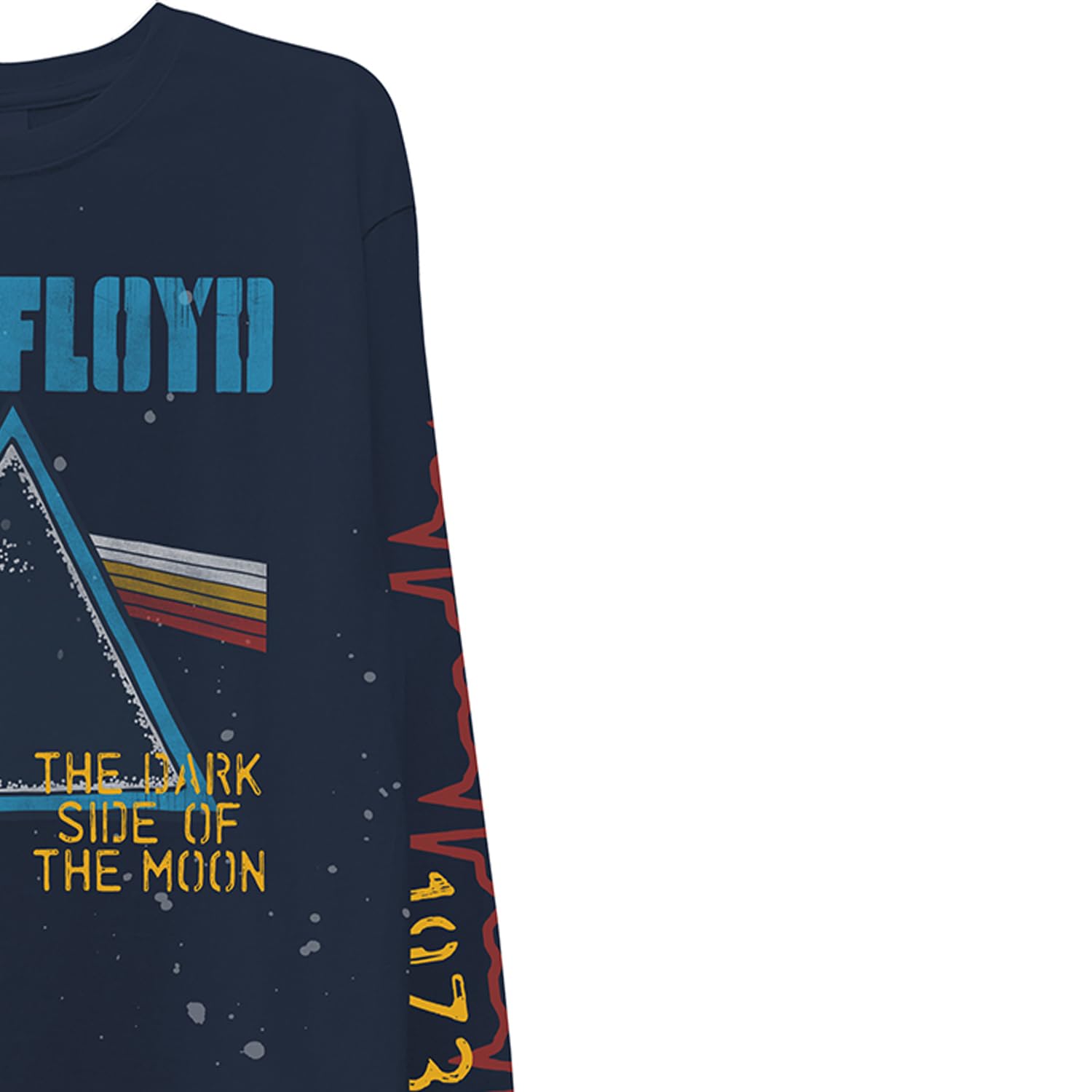 Pink Floyd Camicia da concerto da uomo Dark Side of The Moon - Maglietta vintage a maniche lunghe con stampa a maniche lunghe