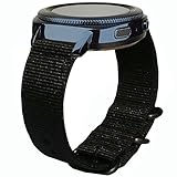 Olytop Compatible Garmin Vivoactive 3 Bands / Forerunner 645/245 Band & Galaxy Watch Active2 44mm 40mm Band / Galaxy 42mm Bands, 20mm Nylon Nato Band Soft Wristband for Ticwatch E Smartwatch - Black