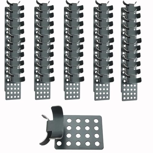 50 Pack Roof Clips, De-Icing Cable Heat Cable Clips, Aluminum Clips for Ice Dam Heat Tape Securing...