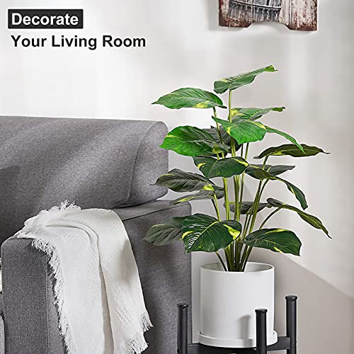 Artificial Trees For Outdoors, 30'' Artificial Green Plants Fake Tree Uv Resistant Faux Plants For Indoor Outdoor Home Office Garden Decor（No Vase #TOP2