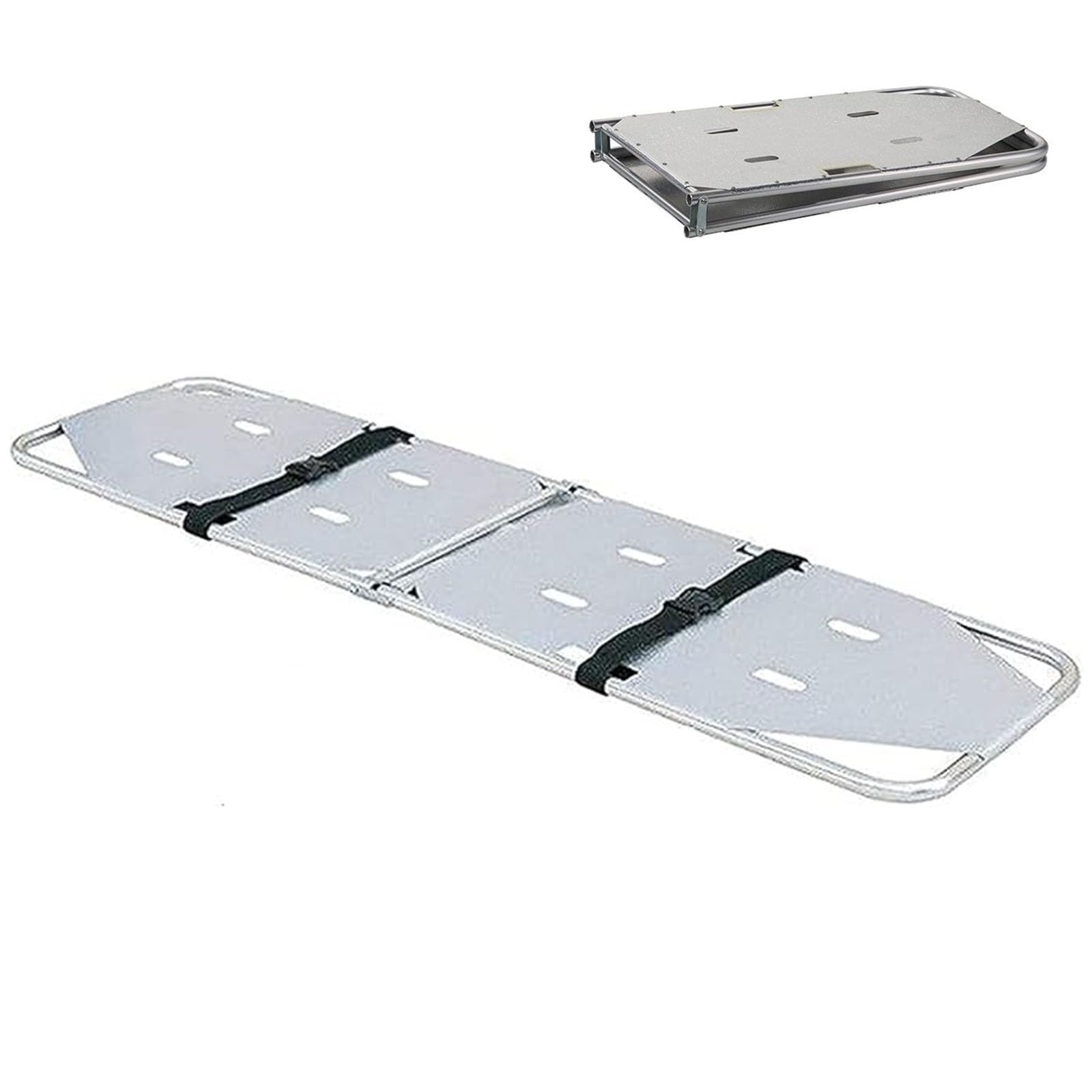 SGKOMN Foldable Aluminum Alloy Medical Stretcher, Portable Emergency Rescue Stretcher, with 353 Lbs Capacity, Lightweight & Waterproof for Hospital, Ambulance, Home Care