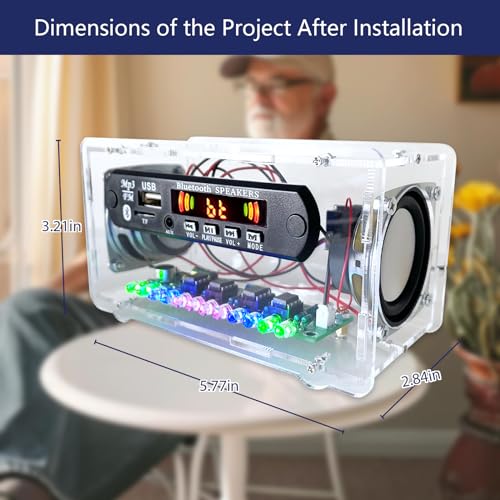 image for YYSOLDERIC YYSOLDER Speaker Soldering Practice Kit AUX Player Level In