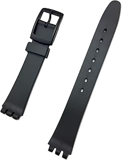 NewLife 14mm Black Rubber Watchband - Comfortable and Durable PVC Material Replacement Watchstrap Price In India