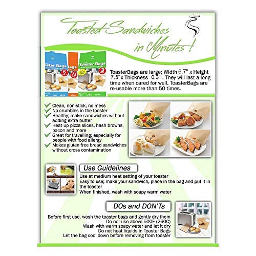 ekSel Non Stick Reusable Toaster Bags (3) - Thumbnail 6