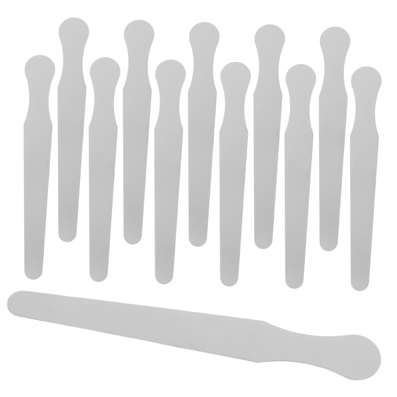 KICHOUSE 12-Pack Boys and Girls Tongue Trainers Stainless Steel Metal Tongue Oral Muscle Training Tool Scrapers for Children