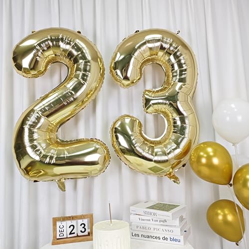 Image of 40 Inch Light Gold 0 Number Balloons Large Champagne Gold Number | White Gold Giant 0 Foil Mylar Helium Digital Balloon for 10th or 10st Anniversary Party Decorations Supplies Number 0