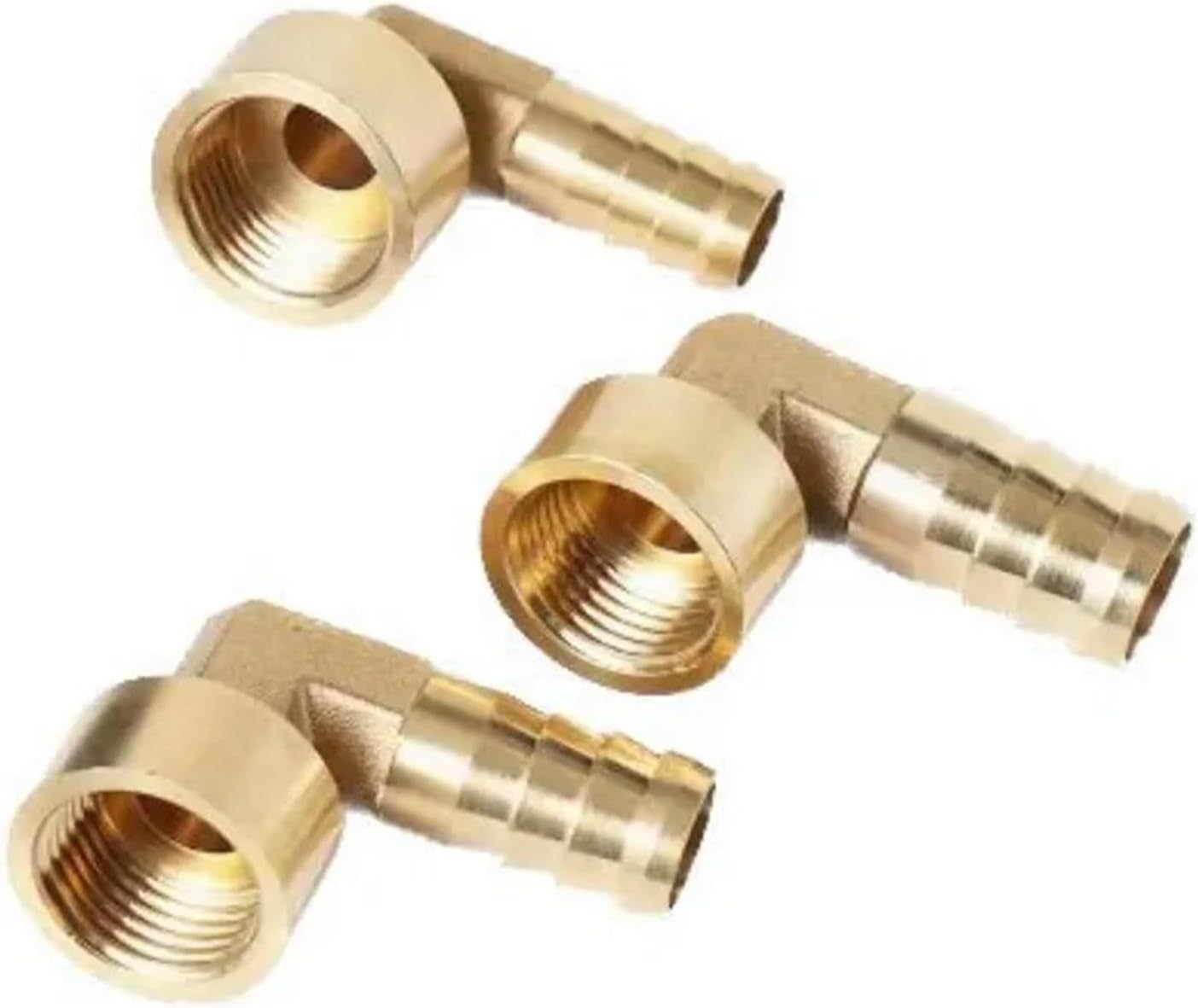 Brass Elbow 14pcs Elbow Brass Barbed Fitting Connector Adapter For RV Water Hoses(8mm,1/4")