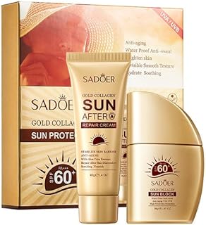 Gold Collagen - Juego de protector solar de c...