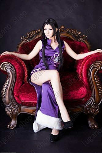 Amazon Lugano One Piece ワンピース ボア ハンコック チャイナドレス 風 クリスマス ハロウィン コスチューム コスプレ衣装 完全オーダーサイズ コスプレ 仮装 通販