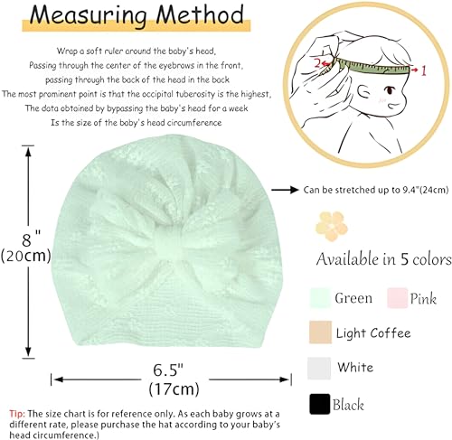 ANNACREATIONS Premium Designer Soft Bow Head Wrap Stretchable Headband Super Elastic Band Hair Accessories for Baby Girls (Pack of 5) - Image 5