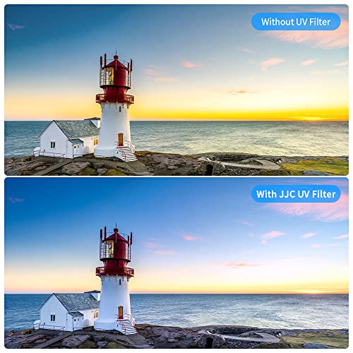 Image of JJC Multi-Coated 58mm UV Filter for Canon EOS Rebel T7 T6 T8i T7i SL3 4000D 2000D with EF-S 18-55mm Kit Lens for Fujifilm X-T4 X-T3 X-T2 with XF 18-55mm Kit Lens & Other Lenses with 58mm Filter Thread