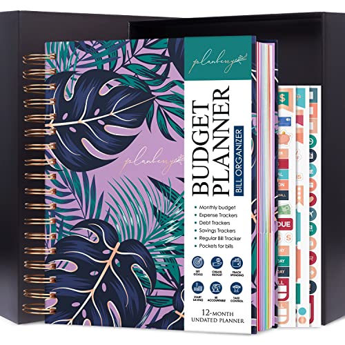 PLANBERRY Large Budget Planner & Monthly Bill Organizer with Pockets