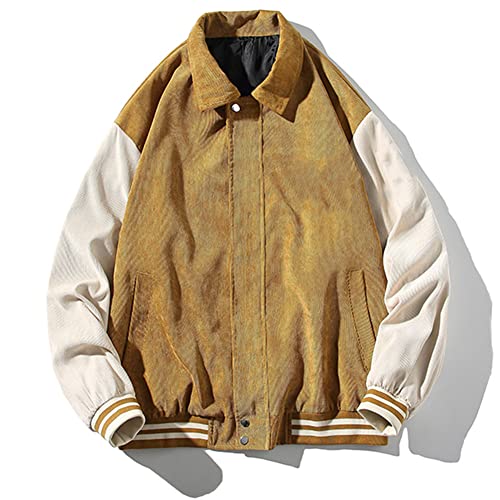 Veste bomber en velours côtelé homme orange taille S pour ne plus avoir froid