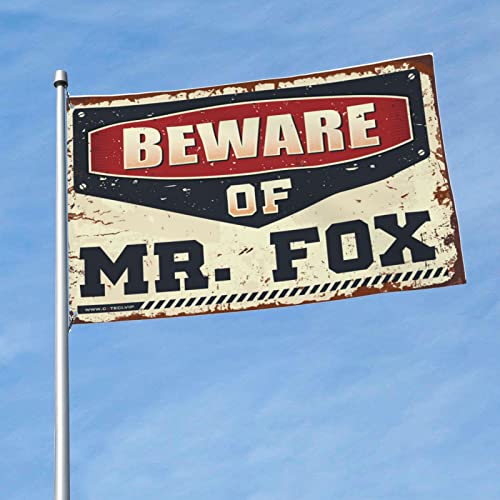 Man Cave Bar Beware Of Mr. Fox�t���b�O ��������L�b�`������ �ԗp�t���b�O �����p(152X244cm)